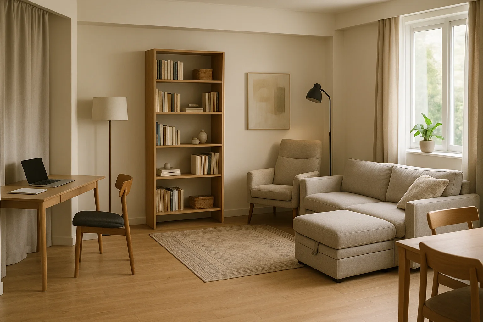 Μοντέρνο σαλόνι με ενσωματωμένη έξυπνη τεχνολογία τάσεις διακόσμησης 2025